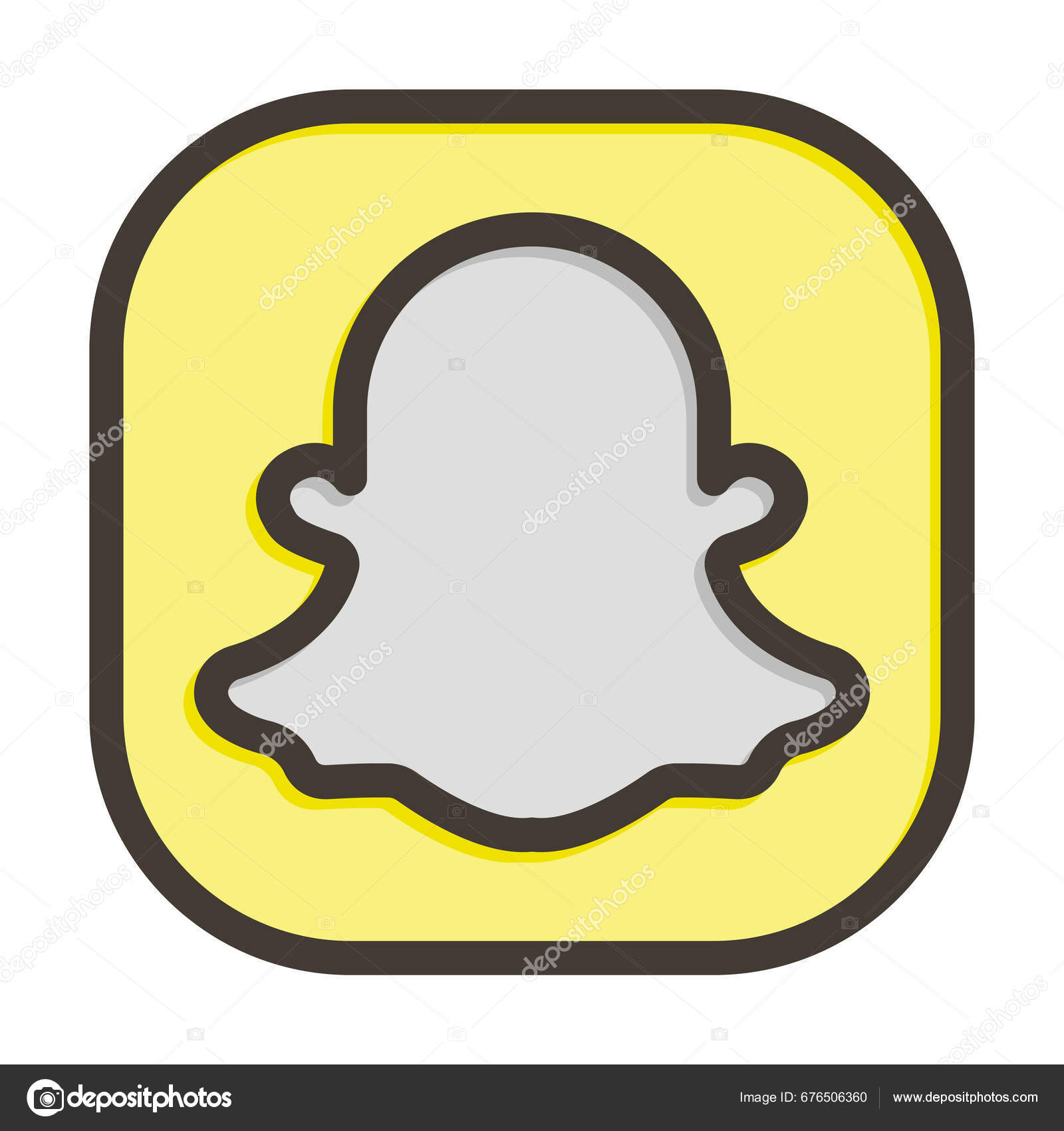 Free Snapchat Logo Icon - Download in Glyph Style