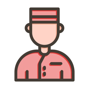 Belboy Vektör Kalın Çizgisi Kişisel ve Ticari Kullanım İçin Renk Simgesi Dolduruldu