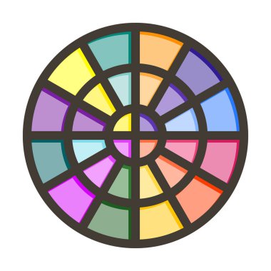 Renk Vektörü Kalın Çizgisi Kişisel ve Ticari Kullanım için Renk Simgesi