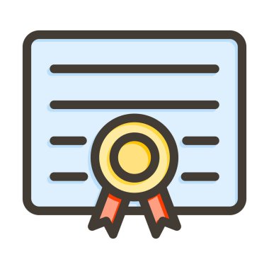 Kişisel ve ticari kullanım için Renk Simgesi Doldurulmuş Vektör Kalın Çizgisine Kalifiye Et