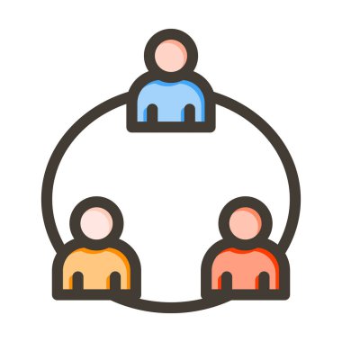 İlişki Vektörü Kalın Çizgisi Kişisel ve Ticari Kullanım için Renk Simgesi