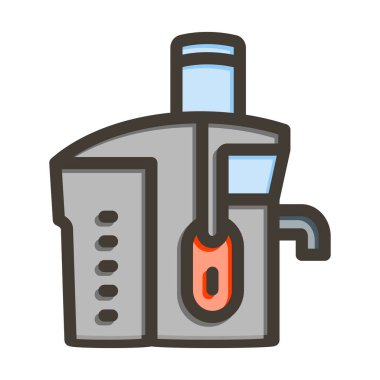 Meyve sıkacağı Kalın Çizgisi Kişisel ve Ticari Kullanım için Renk Simgesi Dolduruldu