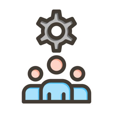 Kişisel ve ticari kullanım için Renk Simgesi Doldurulmuş Yönetim Vektörü Kalın Çizgisi