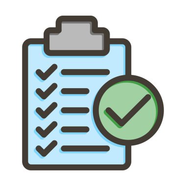 Kişisel ve Ticari Kullanım İçin Renk Simgesi Doldurulmuş Değerlendirme Vektörü Kalın Çizgisi