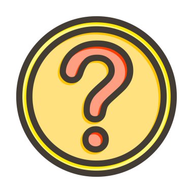 Kişisel ve ticari kullanım için Renk Simgesi Doldurulmuş Vektör Kalın Çizgisine Yardım