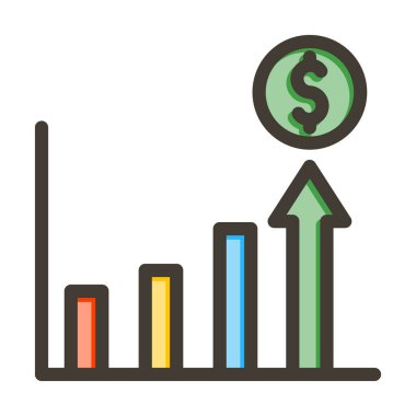 Kişisel ve Ticari Kullanım İçin Renk Simgesi Doldurulmuş Kalın Satır Büyüt