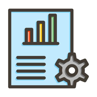 Kişisel ve ticari kullanım için Renk Simgesi Doldurulmuş Planlama Vektörü Kalın Çizgisi