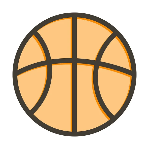 Μπάσκετ Διάνυσμα Παχιά Γραμμή Γεμάτη Χρώματα Εικονίδιο Για Προσωπική Και — Διανυσματικό Αρχείο