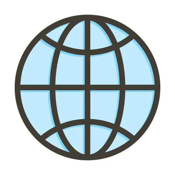 Global Vector Thick Line Colors Icon Für Den Persönlichen Und — Stockvektor