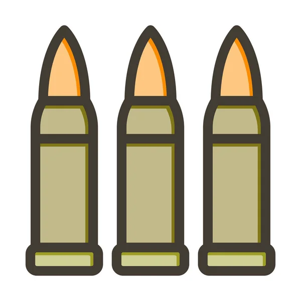 Bullets Vector Thick Line Colors Icon Für Den Persönlichen Und — Stockvektor