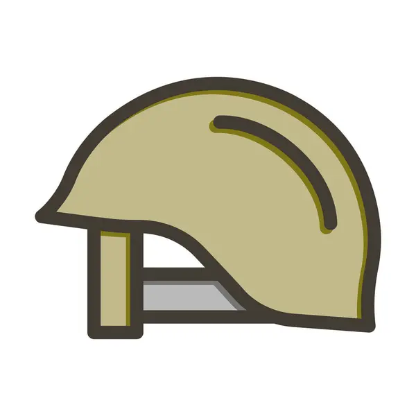 Helm Vector Thick Line Colors Icon Für Den Persönlichen Und — Stockvektor