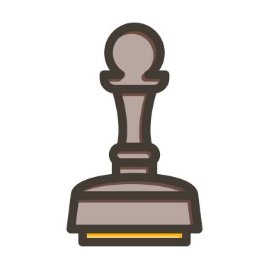 Kauçuk Damga Kalın Çizgisi Kişisel ve Ticari Kullanım İçin Renk Simgesi Dolduruldu