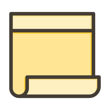 Yapışkan Not Vektörü Kalın Çizgi Renk Simgesi Kişisel ve Ticari Kullanım İçin