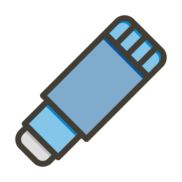 Klebestift Vector Thick Line Colors Icon Für Den Persönlichen Und — Stockvektor
