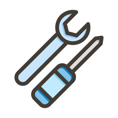 Kişisel ve Ticari Kullanım İçin Renk Simgesi Doldurulmuş Araç Kalın Çizgisini Onar