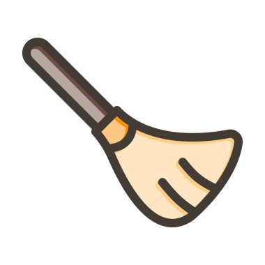 Kişisel ve ticari kullanım için Renk Simgesi Doldurulmuş Süpürge Vektörü Kalın Çizgisi