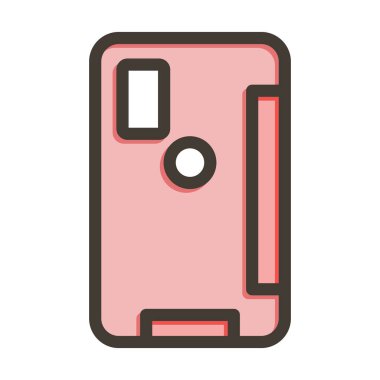 Telefon Davası Kalın Çizgisi Kişisel ve Ticari Kullanım İçin Renk Simgesi Dolduruldu