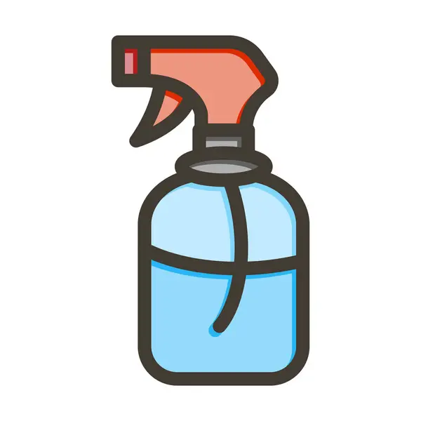 Spray Bottle Vector Thick Line Filled Colors Icon Personal Commercial — Stock Vector