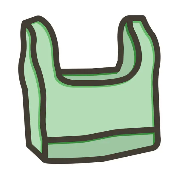Bag Vector Thick Line Colors Icon Für Den Persönlichen Und — Stockvektor