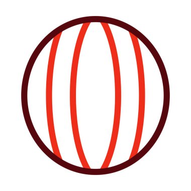 Kişisel ve ticari kullanım için Karpuz Vektör Kalın Çizgisi İki Renk Simgesi