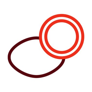 Hindistan Cevizi Vektörü Kalın Çizgi Kişisel ve Ticari Kullanım İçin İki Renk Simgesi