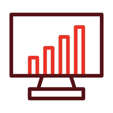 Kişisel ve ticari kullanım için Hisse Vektörü Kalın Çizgisi İki Renk Simgesi