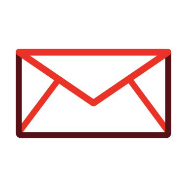 Kişisel ve ticari kullanım için E- posta Vektör Kalın Satırı İki Renk Simgesi