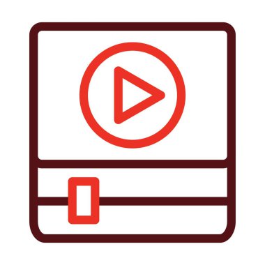 Kişisel ve ticari kullanım için Görüntü Reklamı Kalın Satırı İki Renk Simgesi