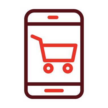 Ticaret Vektörü Kalın Çizgi Kişisel ve Ticari Kullanım İçin İki Renk Simgesi