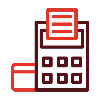 Edc Vektör Kalın Çizgisi Kişisel ve Ticari Kullanım İçin İki Renk Simgesi