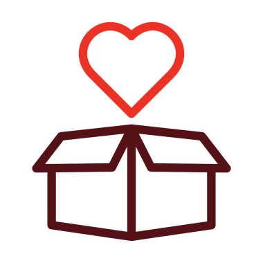 Kişisel ve ticari kullanım için Paket Vektör Kalın Çizgisi İki Renk Simgesi