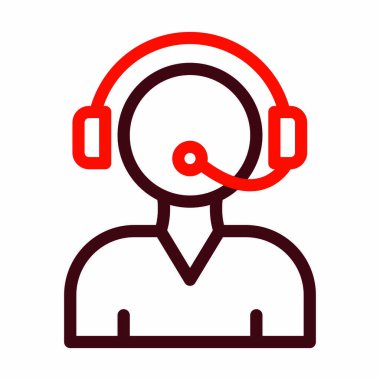 Kişisel ve ticari kullanım için Merkez Vektör Kalın Çizgisi İki Renk Simgesi