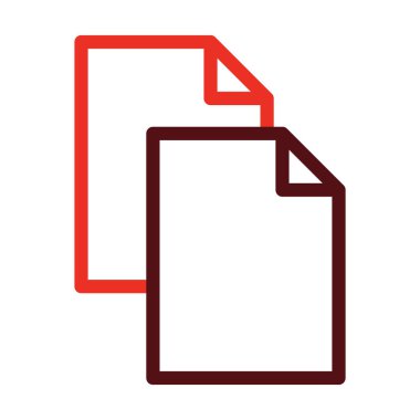 Kişisel ve ticari kullanım için Vektör Kalın Satır İki Renk Simgelerini Kopyala