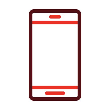 Kişisel ve ticari kullanım için Telefon Vektör Kalın Çizgisi İki Renk Simgesi