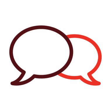 Sohbet Vektörü Kalın Çizgi Kişisel ve Ticari Kullanım İçin İki Renk Simgesi