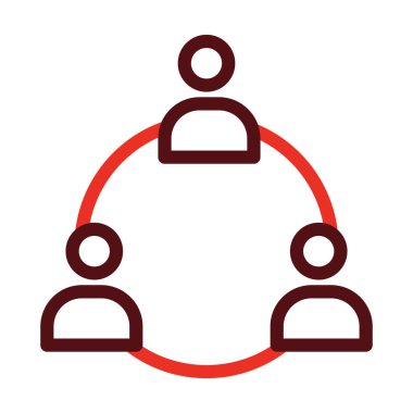 Kişisel ve ticari kullanım için İletişim Vektörü Kalın Çizgi İki Renk Simgesi