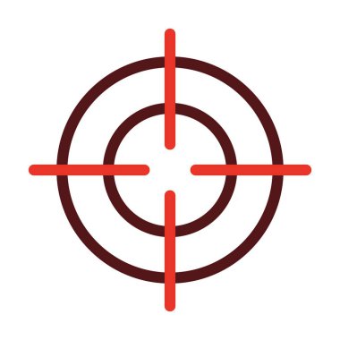 Kişisel ve ticari kullanım için Hedef Vektör Kalın Çizgisi İki Renk Simgesi