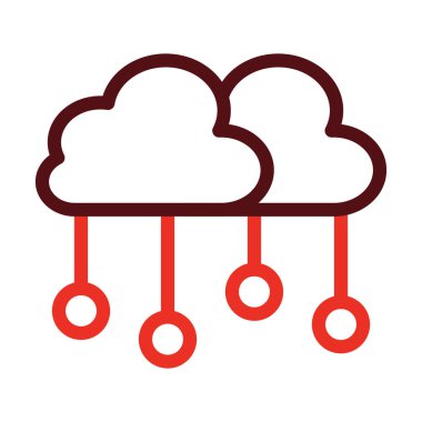 Kişisel ve ticari kullanım için Hail Vektör Kalın Çizgisi İki Renk Simgesi