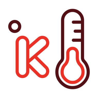 Kelvin Vector Kalın Çizgi Kişisel ve Ticari Kullanım İçin İki Renk Simgesi