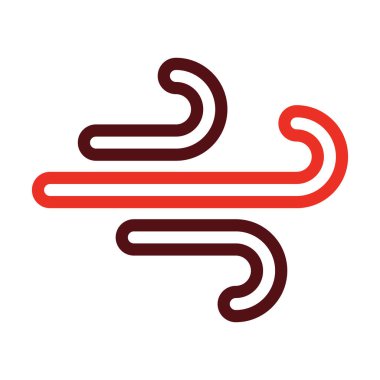 Kişisel ve ticari kullanım için Rüzgar Vektörü Kalın Çizgisi İki Renk Simgesi