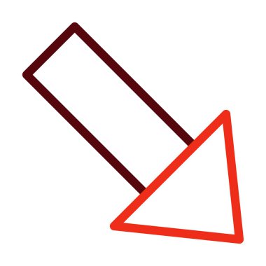 Kişisel ve ticari kullanım için Alt Sağ Vektör Kalın Çizgisi İki Renk Simgesi