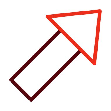 Kişisel ve ticari kullanım için Sağ Vektör Kalın Çizgisi İki Renk Simgesi