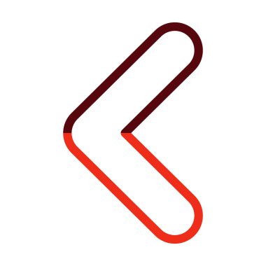 Kişisel ve ticari kullanım için Sol Sembol Vektör Kalın Çizgisi İki Renk Simgesi