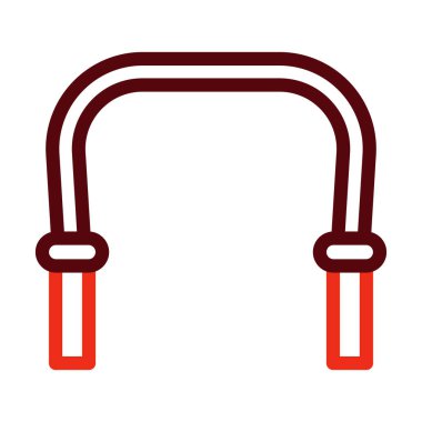 Zıplama İpi Kalın Çizgisi Kişisel ve Ticari Kullanım İçin İki Renk Simgesi