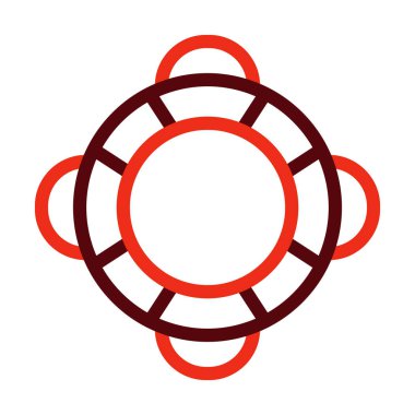 Kişisel ve ticari kullanım için Lifebuoy Vektör Kalın Çizgisi İki Renk Simgesi