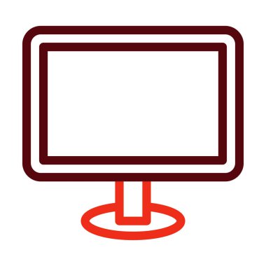 Kişisel ve Ticari Kullanım İçin Lcd Vektör Kalın Çizgisi İki Renk Simgesi