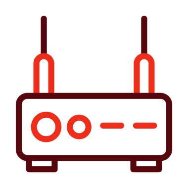 Kişisel ve ticari kullanım için Modem Vektör Kalın Çizgisi İki Renk Simgesi
