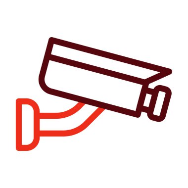 Kişisel ve ticari kullanım için CCCTV Vektör Kalın Çizgi İki Renk Simgesi