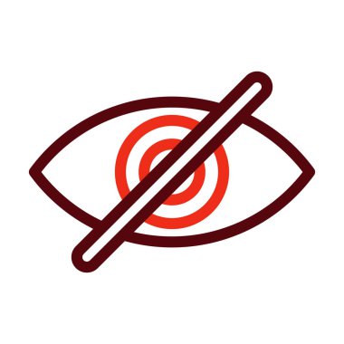 Kişisel ve ticari kullanım için Görünmez Vektör Kalın Çizgisi İki Renk Simgesi