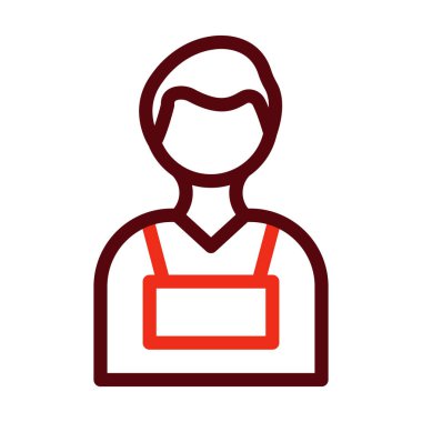 Kişisel ve ticari kullanım için Mugshot Vektör Kalın Çizgisi İki Renk Simgesi